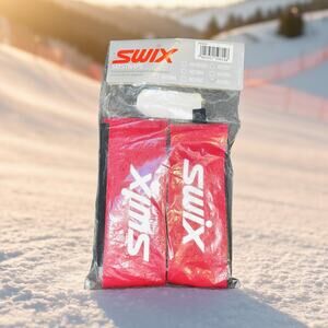 Swix Red Ski Straps Pair X-Long 135 mm Wide Alpine Backcountry Freeride Ties Red